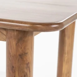 Acacia houten eettafel met afgeronde hoeken
