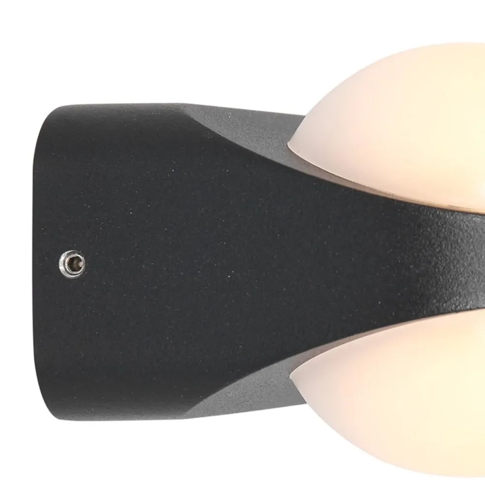 Aluminium buitenlamp zwart inclusief LED