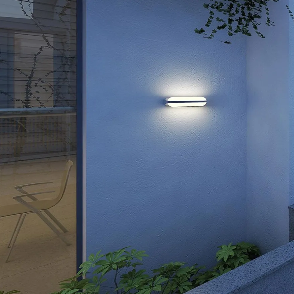 Aluminium buitenlamp zwart inclusief LED