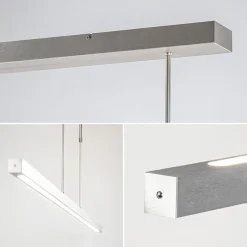 Aluminium LED hanglamp nikkel mat inclusief dimmer
