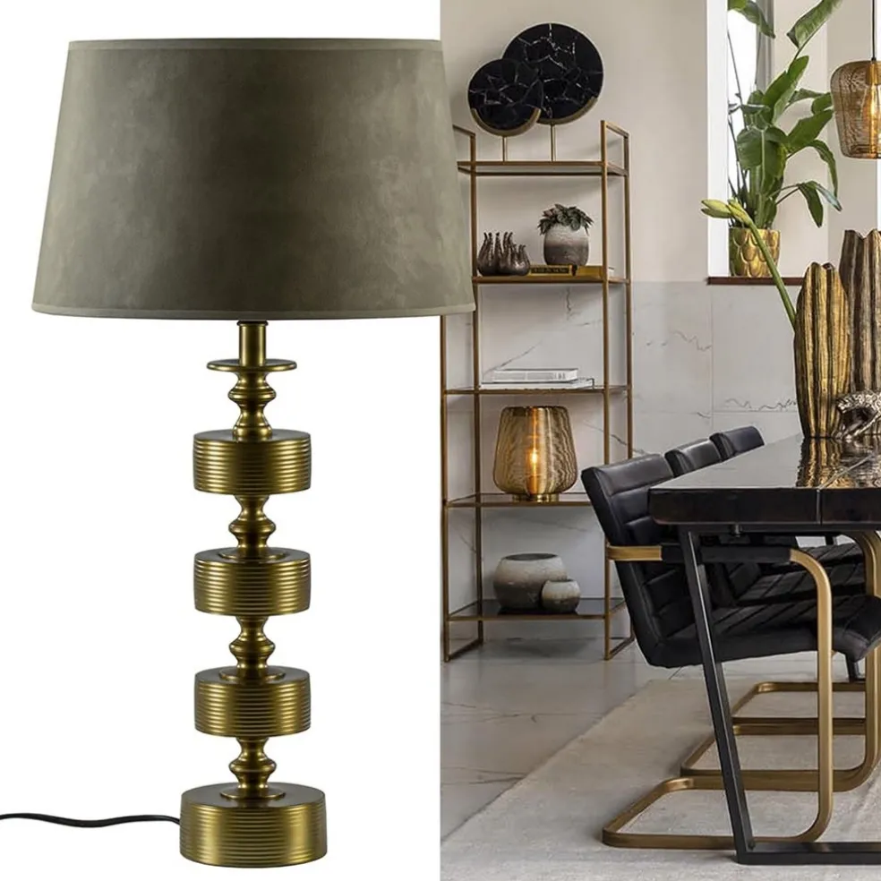 Antiek bronzen lampvoet Gody Light and Living