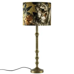 Antiek bronzen lampvoet Semut exclusief kap