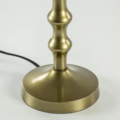 Antiek bronzen lampvoet Semut exclusief kap