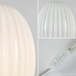 Art Deco tafellamp chroom met opaal glazen kap