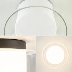Badkamer plafondlamp helder met opaal glas IP44