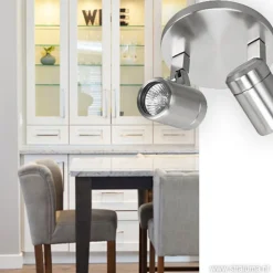 Badkamerlamp Rain  2 lichts nikkel IP44