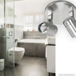 Badkamerlamp Rain  2 lichts nikkel IP44