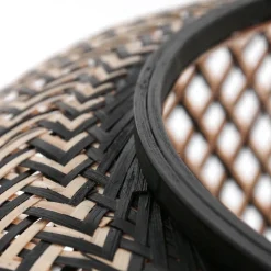 Bamboe kap rond 60x25 cm exclusief booglamp