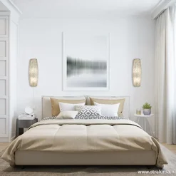 Beach wandlamp schelpen wit