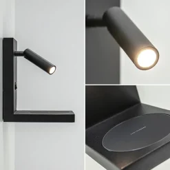 Bedlamp leesspot zwart incl. fast charger