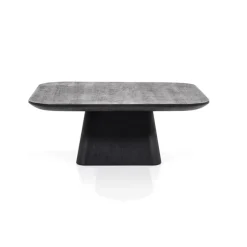 Bijzettafel Aron zwart 80x80 cm