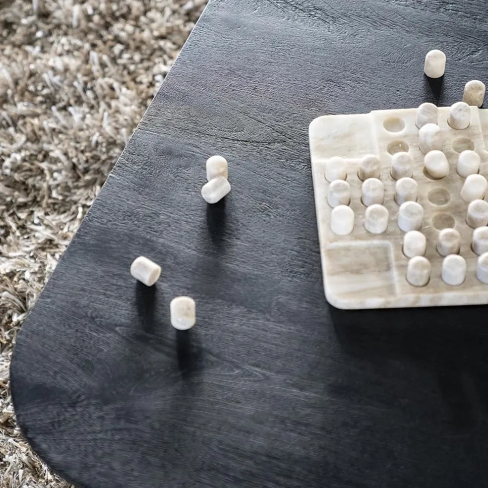 Bijzettafel Aron zwart 80x80 cm