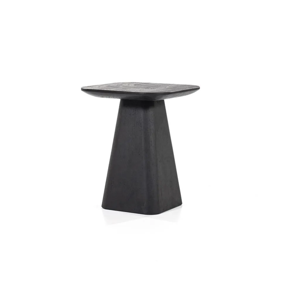 Bijzettafel Aron zwart 40x40 cm