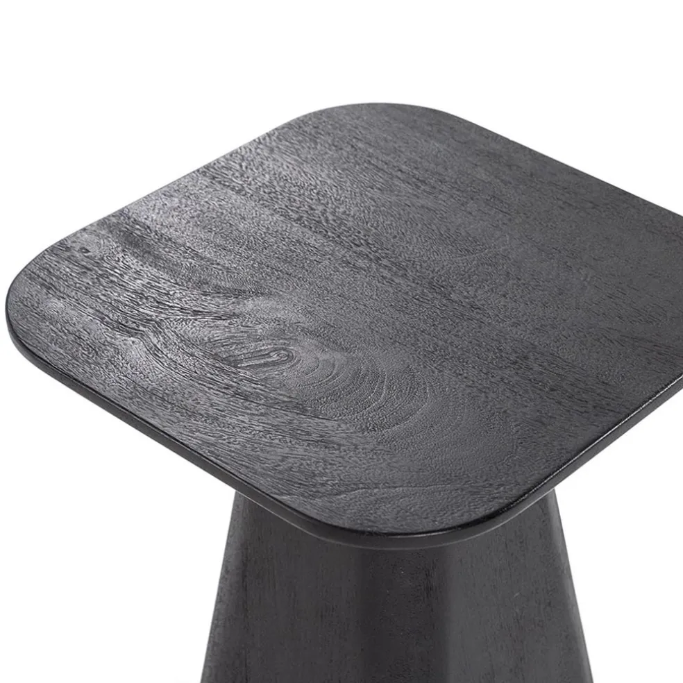 Bijzettafel Aron zwart 40x40 cm