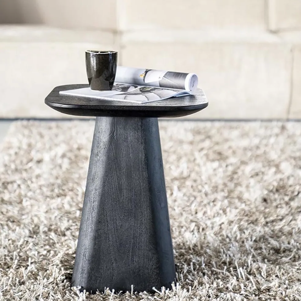 Bijzettafel Aron zwart 40x40 cm