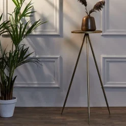 Bijzettafel Envira antiek goud Ø35x98,5 cm