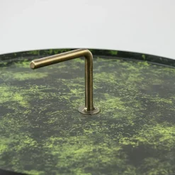 Bijzettafel Saphire groen met brons 39 cm