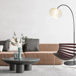 Booglamp Arena zwart/kap wit