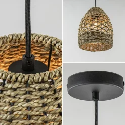 Botanische hanglamp touw 24 cm