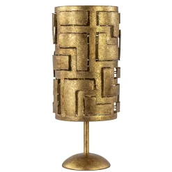 Brons metalen tafellamp inclusief dimmer