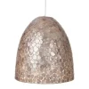 Bruin gouden hanglamp met capiz schelpen