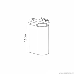 Buitenlamp afgerond up+down antra. IP54