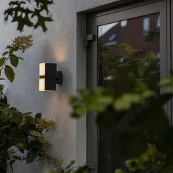 Buitenlamp Cuba double square zwart IP54