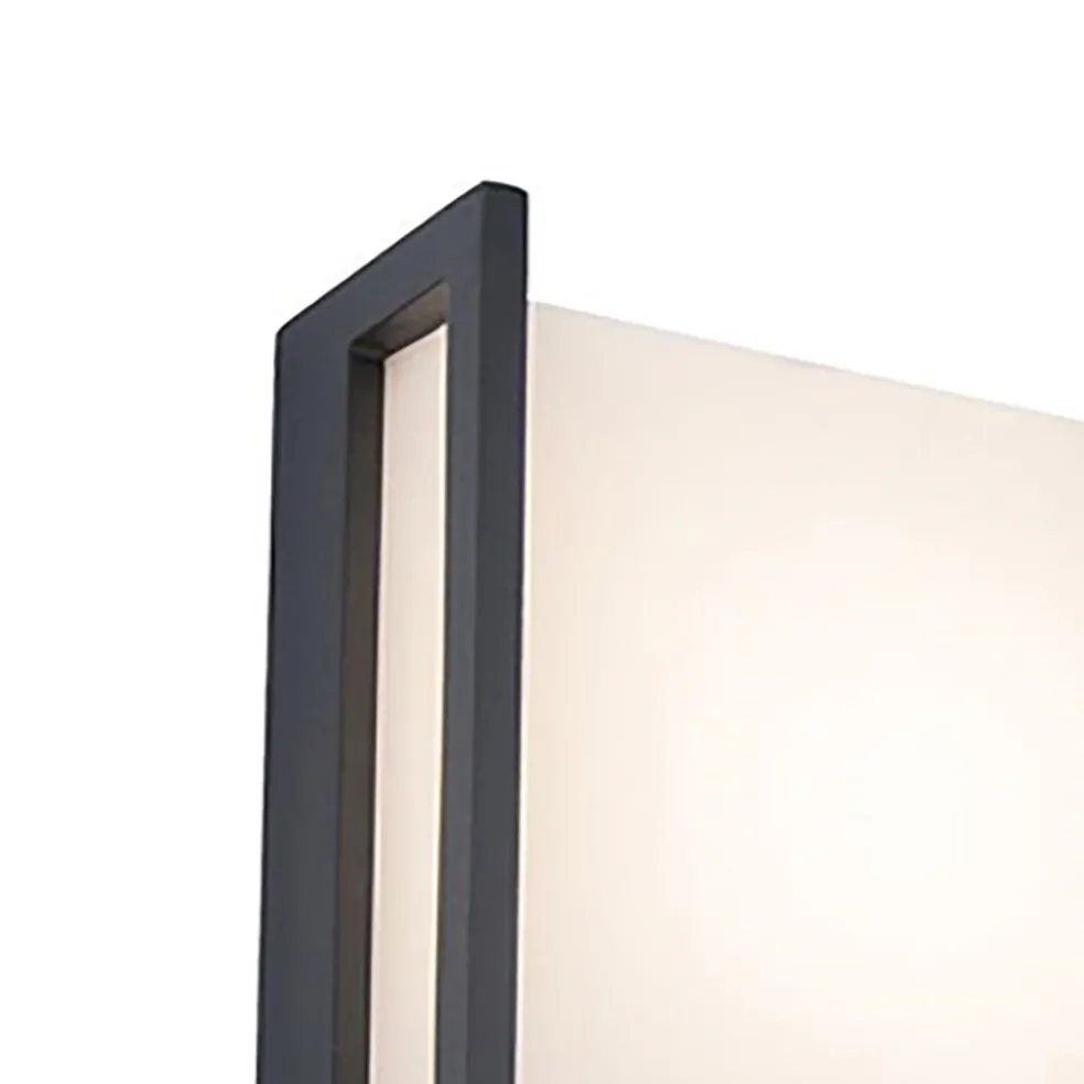 Buitenlamp LED wand vierkant donker grijs IP54