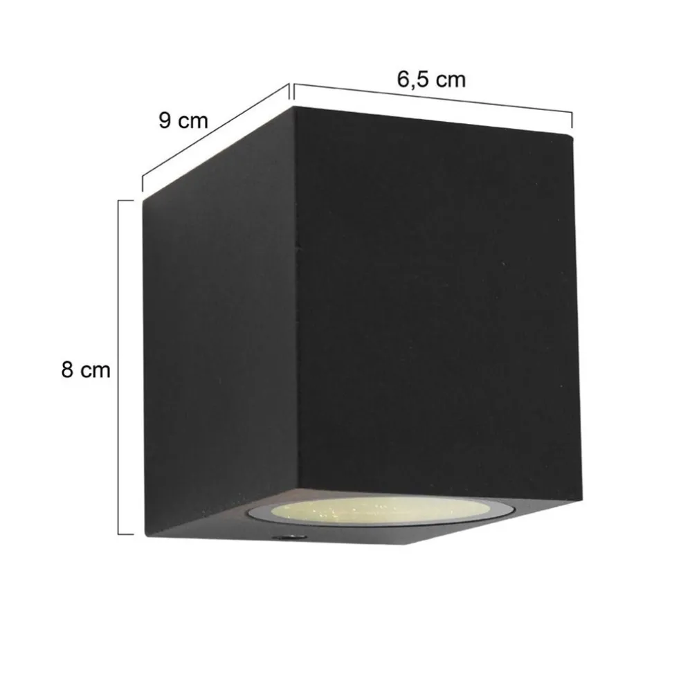 Buitenlamp Logan kubus zwart IP44