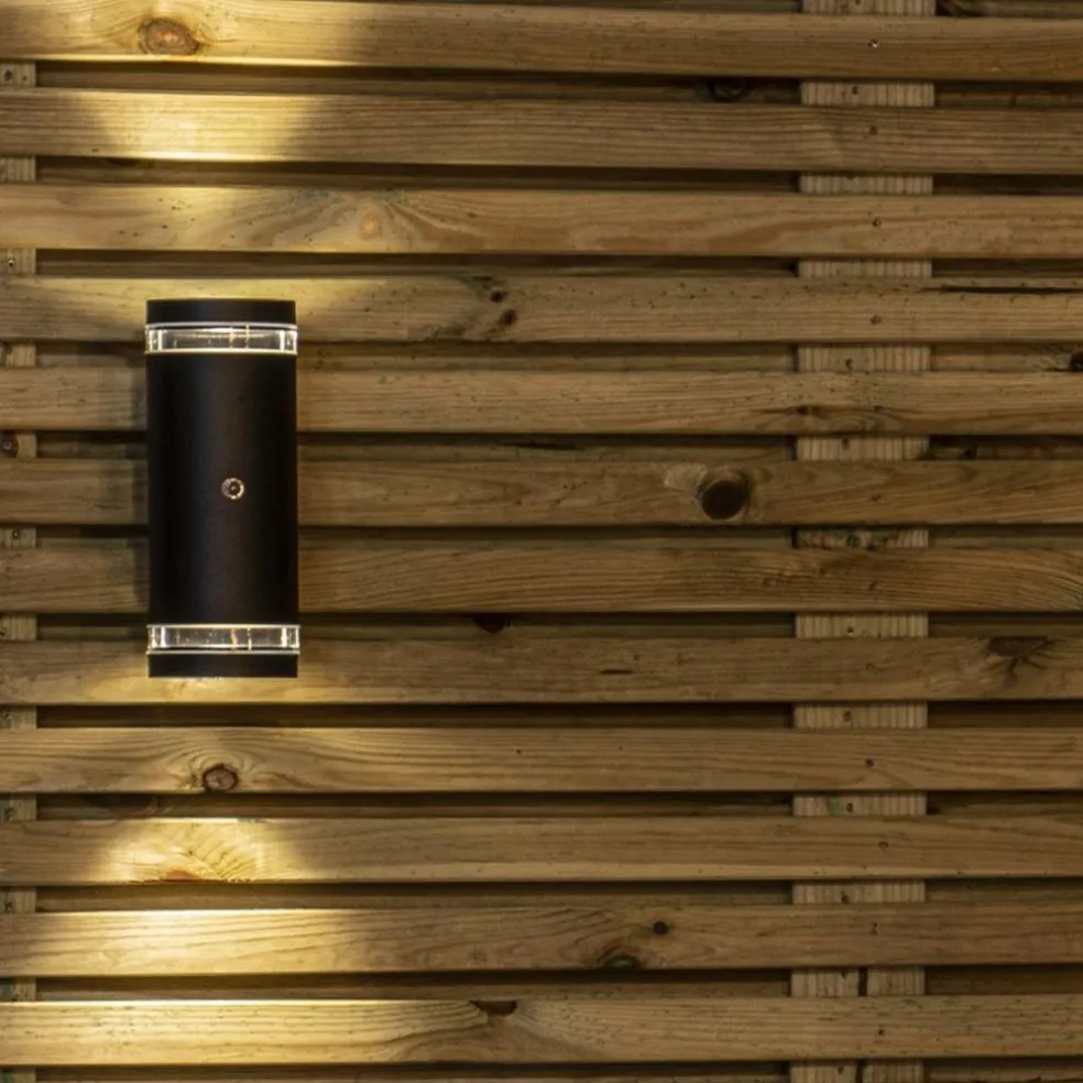 Buitenlamp Panay zwart+schemersensor