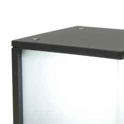 Buitenlamp wand kubus IP44 donker grijs