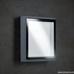 Buitenlamp wand rechthoek antraciet IP54