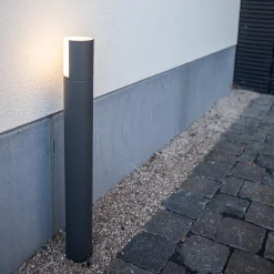 Buitenpaal grijs cilinder draaibaar IP54