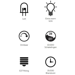 Calex Organic Evo Rose XXL 1800K dimbaar