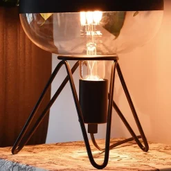 Calex tafelarmatuur driepoot zwart E27