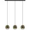 Chique hanglamp 3-lichts zwart met goud