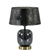 Chique tafellamp zwart/goud met kap