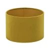 Cilinder kap fluweel oker geel met goud 25 cm