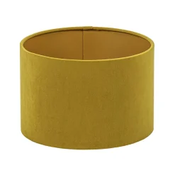Cilinder kap fluweel oker geel met goud 25 cm