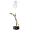 Decoratieve LED tafellamp Tullip zwart/goud dimbaar