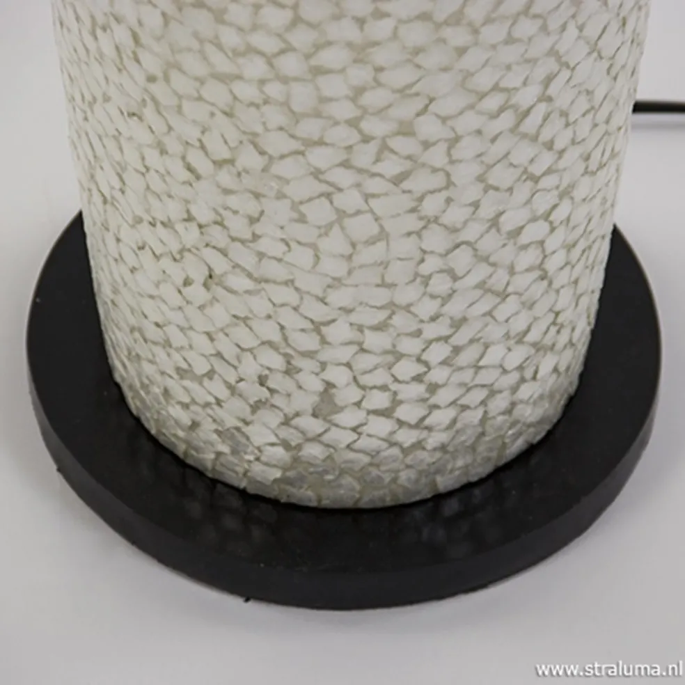 Decoratieve schelpen vloerlamp zuil