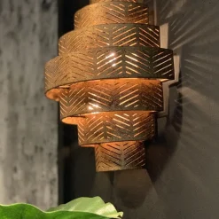 Decoratieve wandlamp ambachtelijk brons