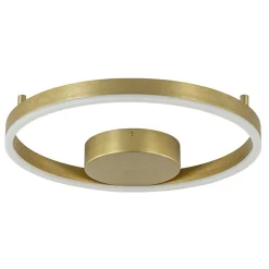 Design LED plafond/wandlamp ring goud