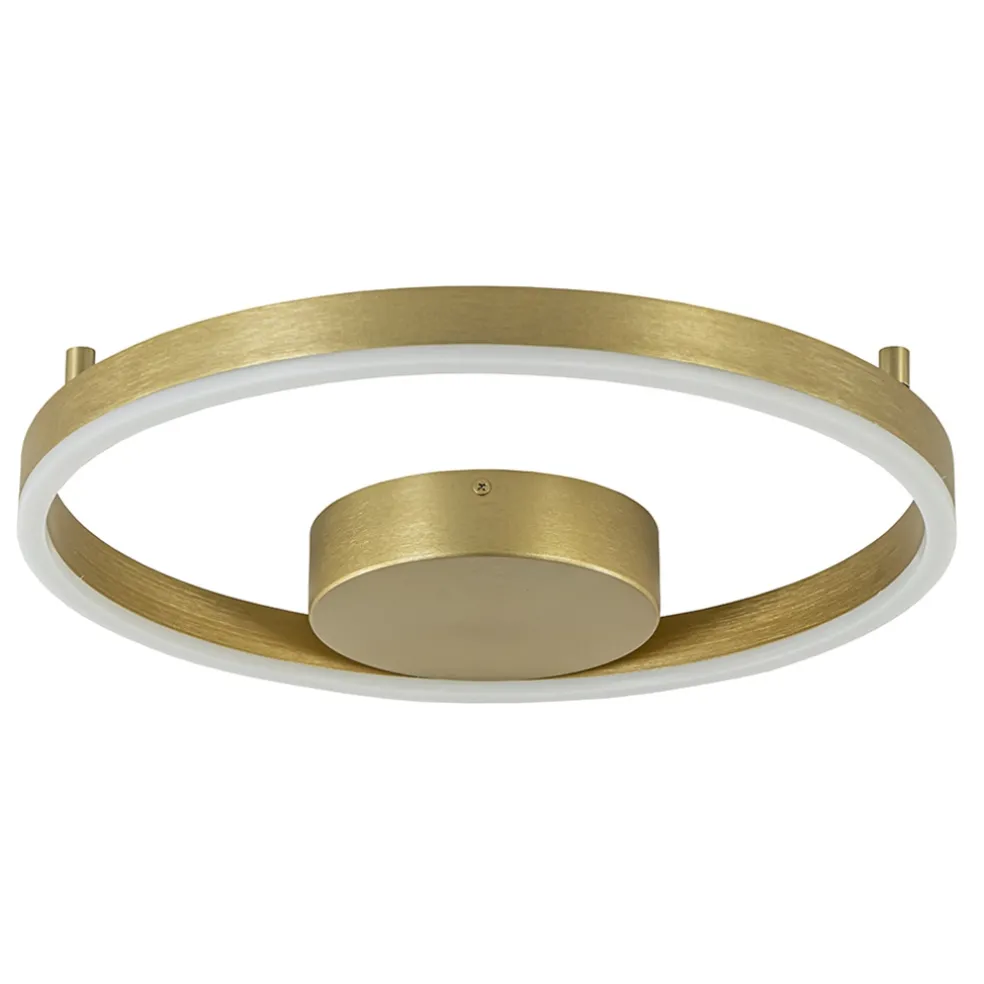 Design LED plafond/wandlamp ring goud