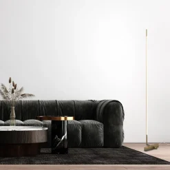 Design LED vloerlamp goud verstelbaar