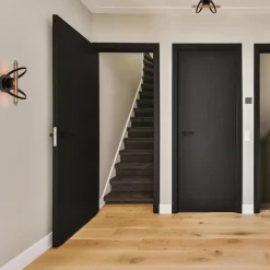 Design plafond/wandlamp mat zwart