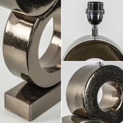 Design tafellamp Circles brons exclusief kap