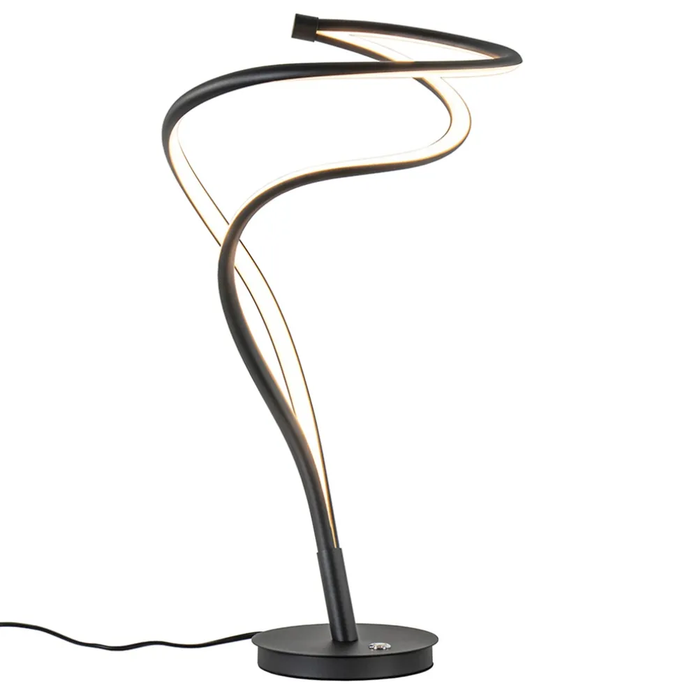 Design tafellamp zwart met dimbaar LED