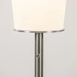Design vloerlamp cilinder opaal glas met dimbaar LED