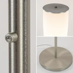 Design vloerlamp cilinder opaal glas met dimbaar LED